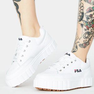 Fila | Shoes | Fila Women 7 Sandblast Low Sneakers White Platform | Poshmark